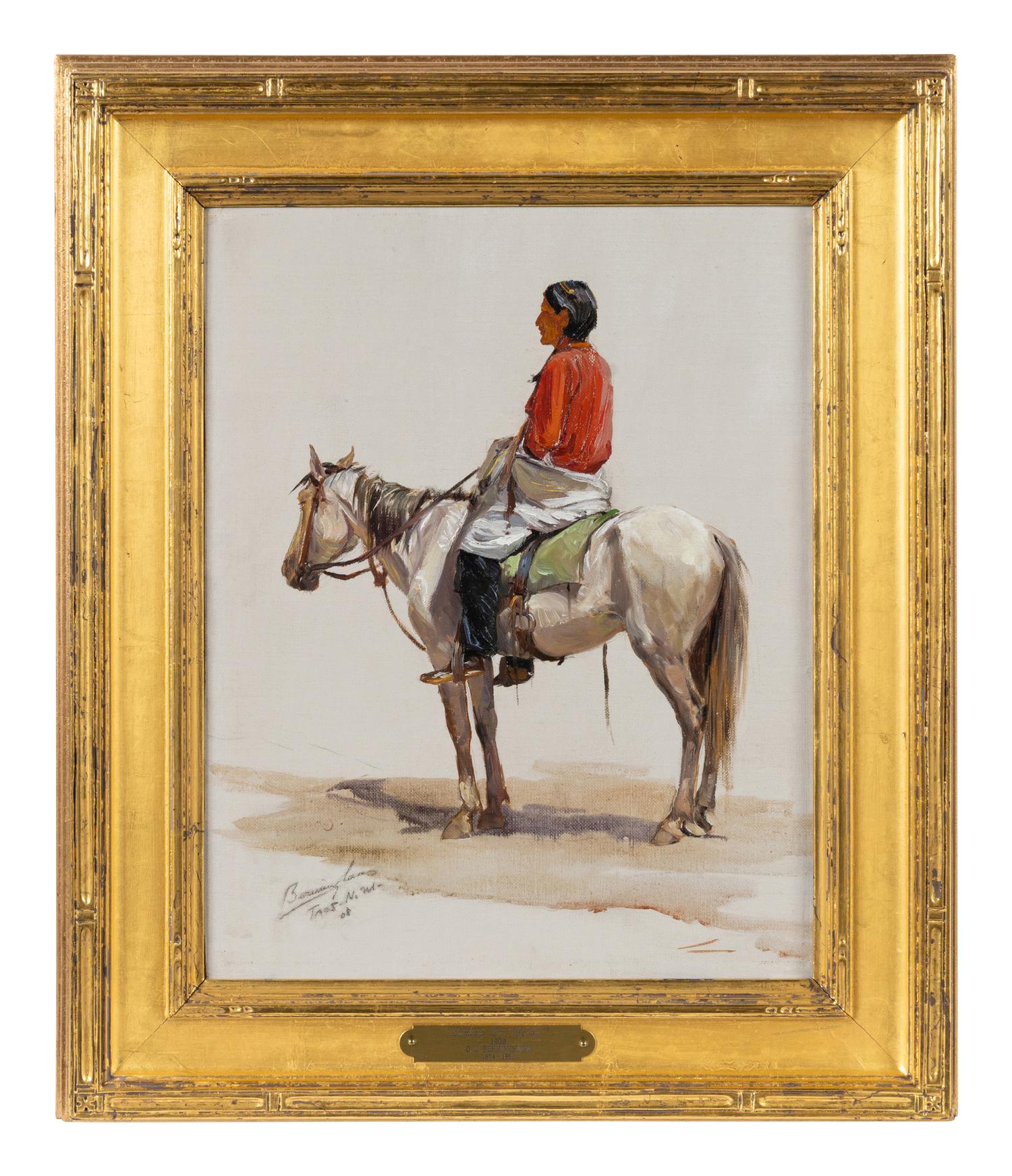 Indian on Horse, 1908