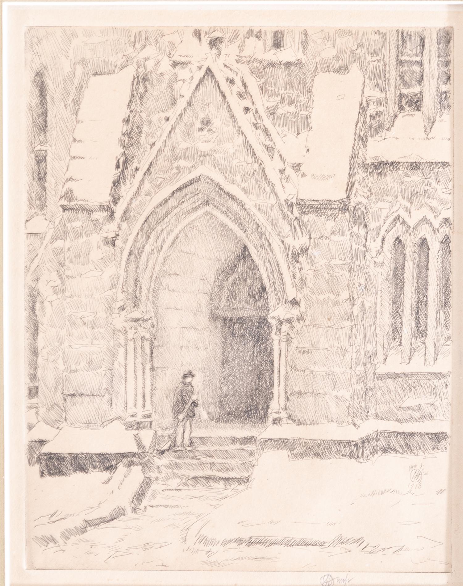 Church Doorway, Snow , 1916