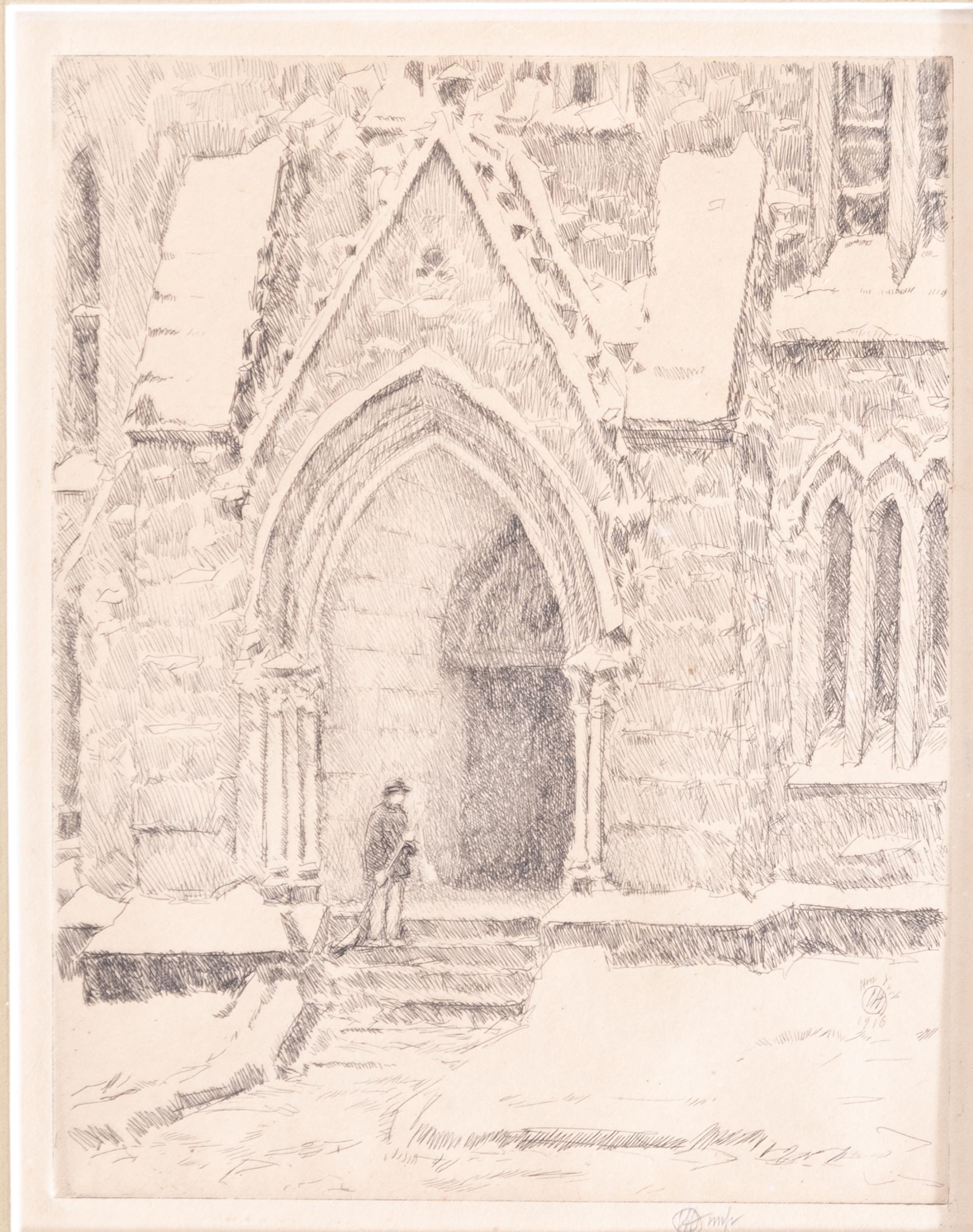 Church Doorway, Snow , 1916