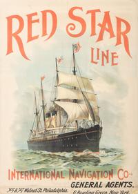 Three Steam Ship Line Advertisement Lithographs