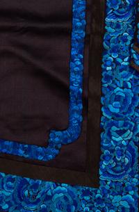 Two 'Sanlan' Black Ground Embroidered Silk Lady's Coats