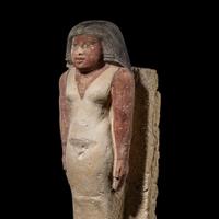 An Egyptian Painted Limestone Noblewoman