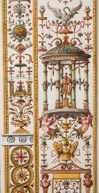 A Set of Eight Neoclassical Watercolor Illustrations