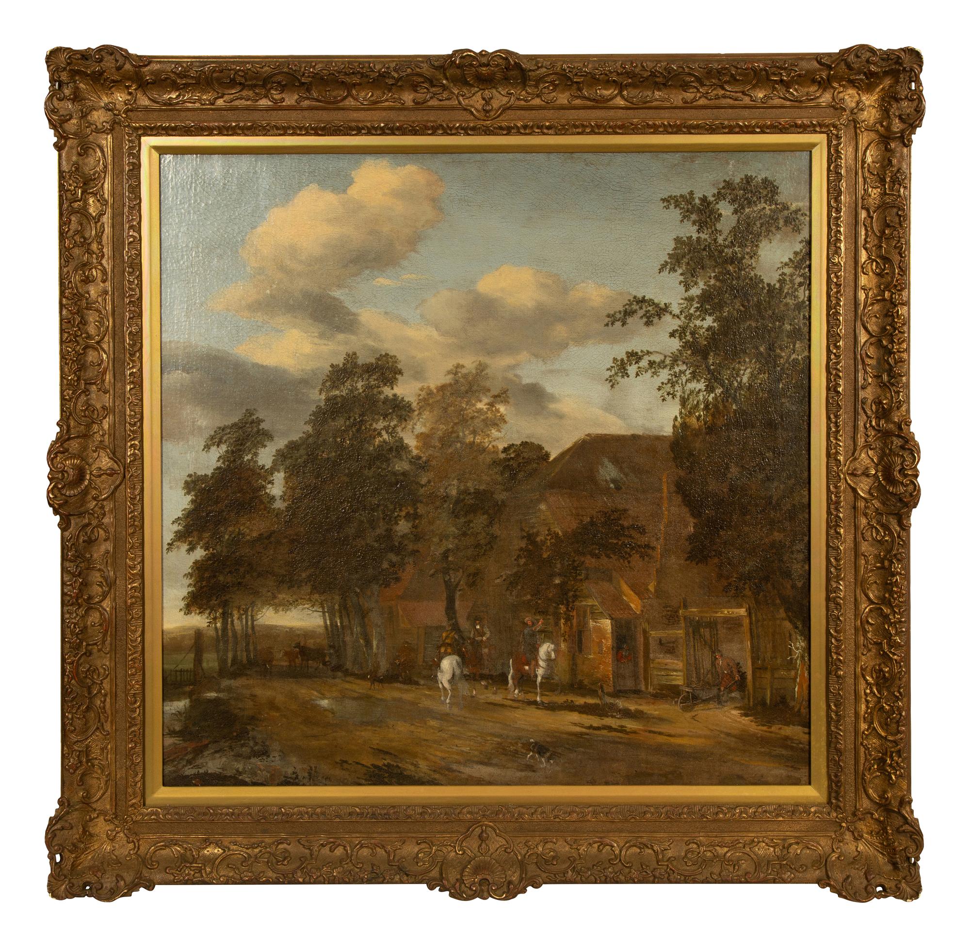 Travelers Halting at an Inn