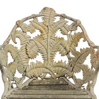 A Pair of Cast Iron Fern Pattern Garden Armchairs