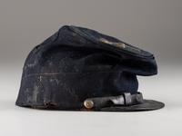 [CIVIL WAR]. 1858 forage cap, Battery E Artillery, with possible identification.