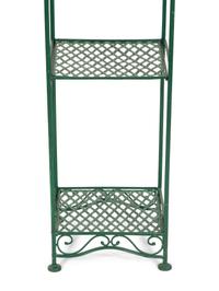 A Victorian Green-Painted Wrought Iron Etagere