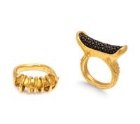DENISE ROBERGE, COLLECTION OF HIGH KARAT GOLD RINGS