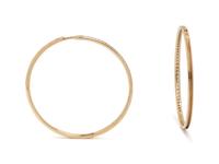 YELLOW GOLD AND DIAMOND HOOP EARRINGS
