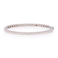 Diamond and White Gold Bangle Bracelet