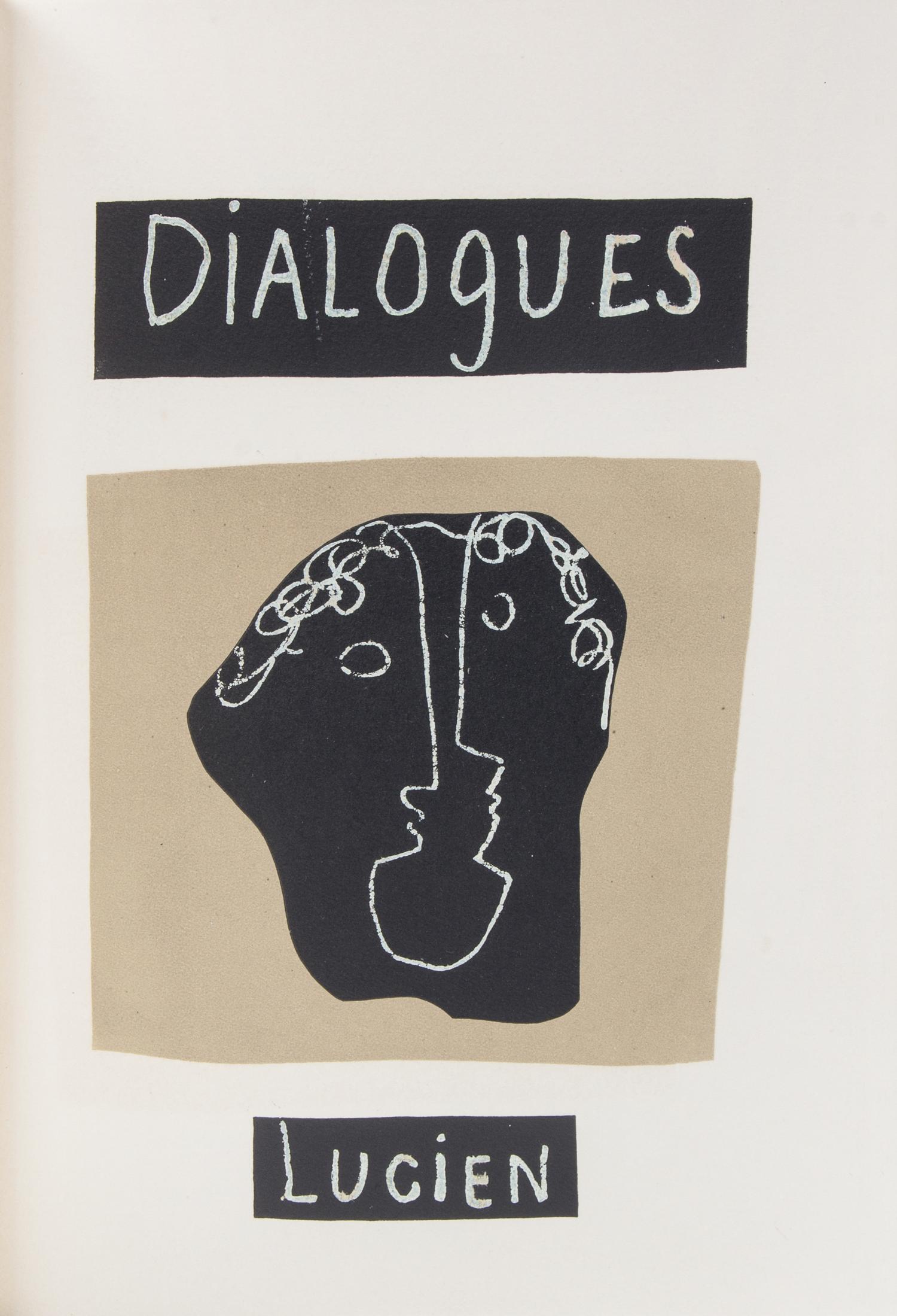 (LAURENS, HENRI) LUCIEN DE SAMOSATE [LUCIAN]. Dialogues. Paris, [1951]. Limited. Bound by Robert Bonfils. Signed.