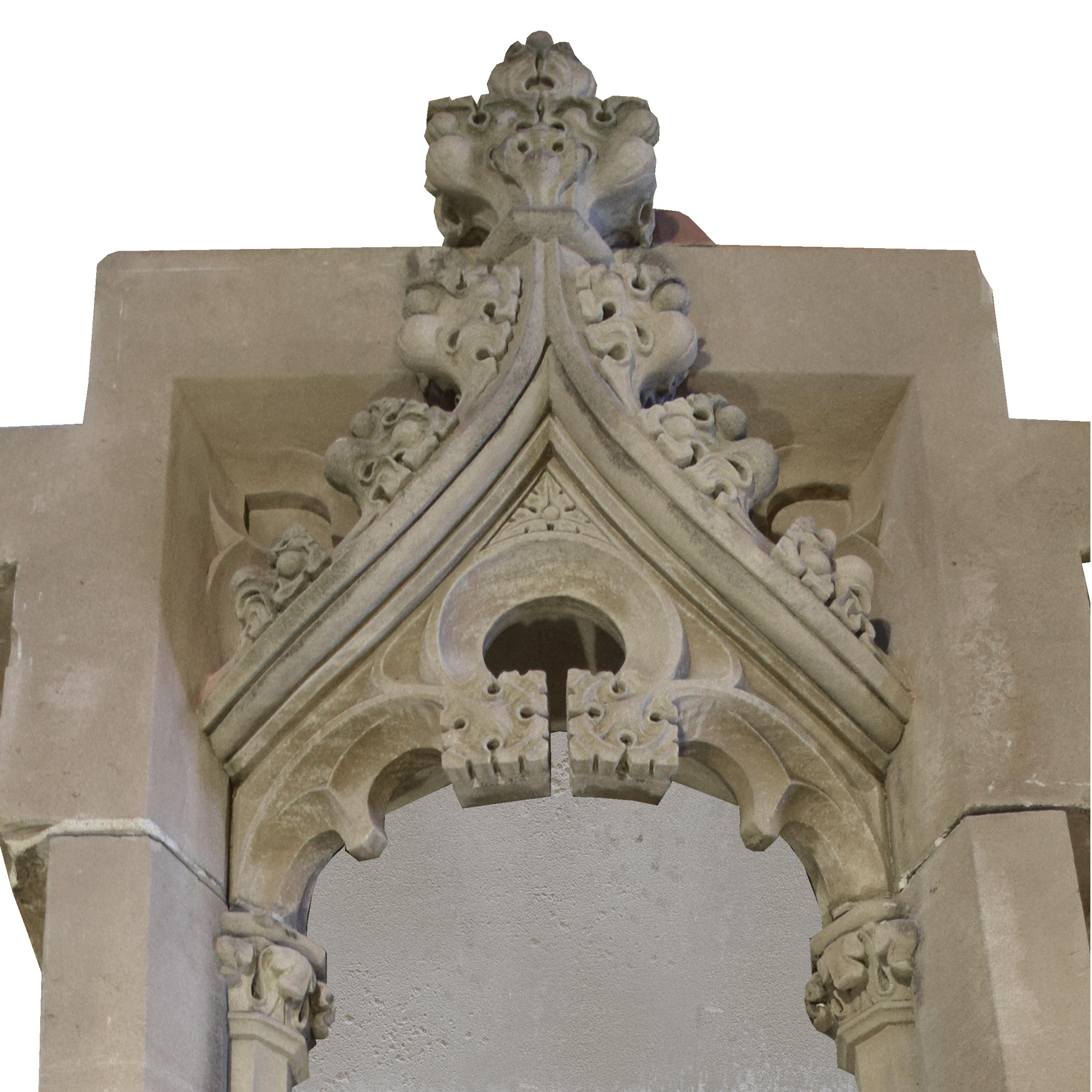A Carved Limestone Architectural Niche 56" W x 16" D x 122" H — United States, Circa 1920