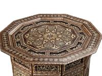 A Pair of Moorish Style Marquetry Decagonal Side Tables