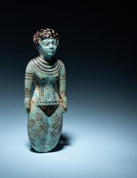 An Egyptian Faience Female Figure