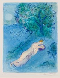 Marc Chagall, (French/Russian, 1887-1985), La lecon de Phileta (from Daphnis et Chloe), 1961