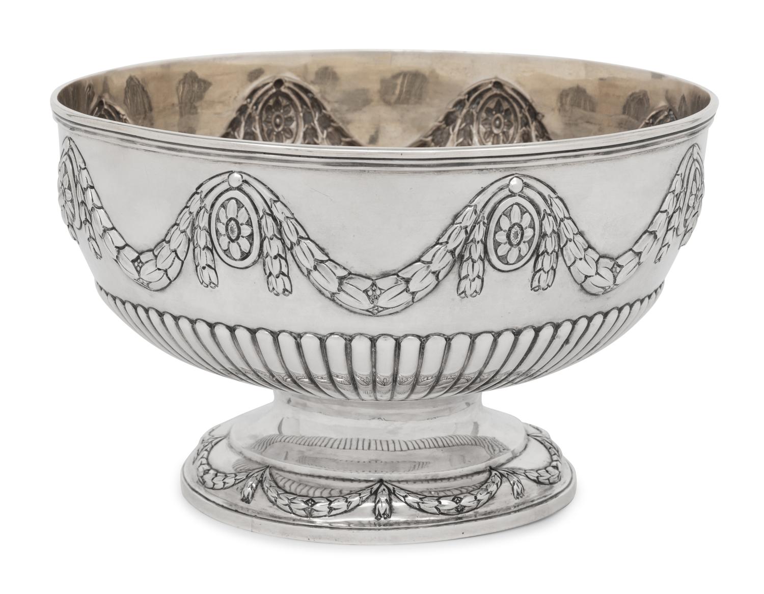 A Victorian Silver Centerpiece Bowl