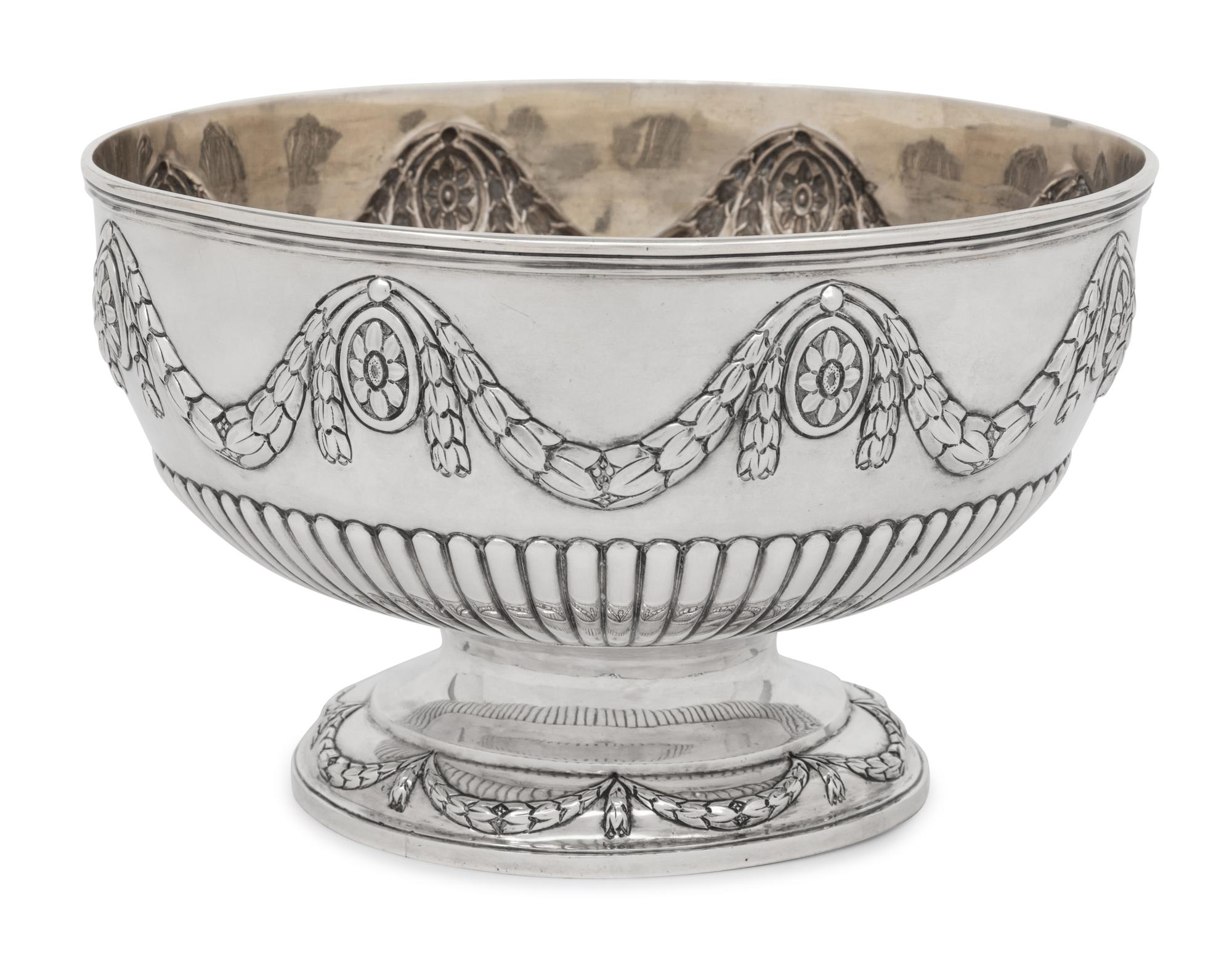 A Victorian Silver Centerpiece Bowl