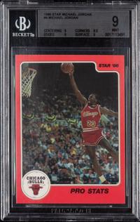 A 1986 Michael Jordan Star Set Pro Stats Card No. 4 (BGS 9 MINT)