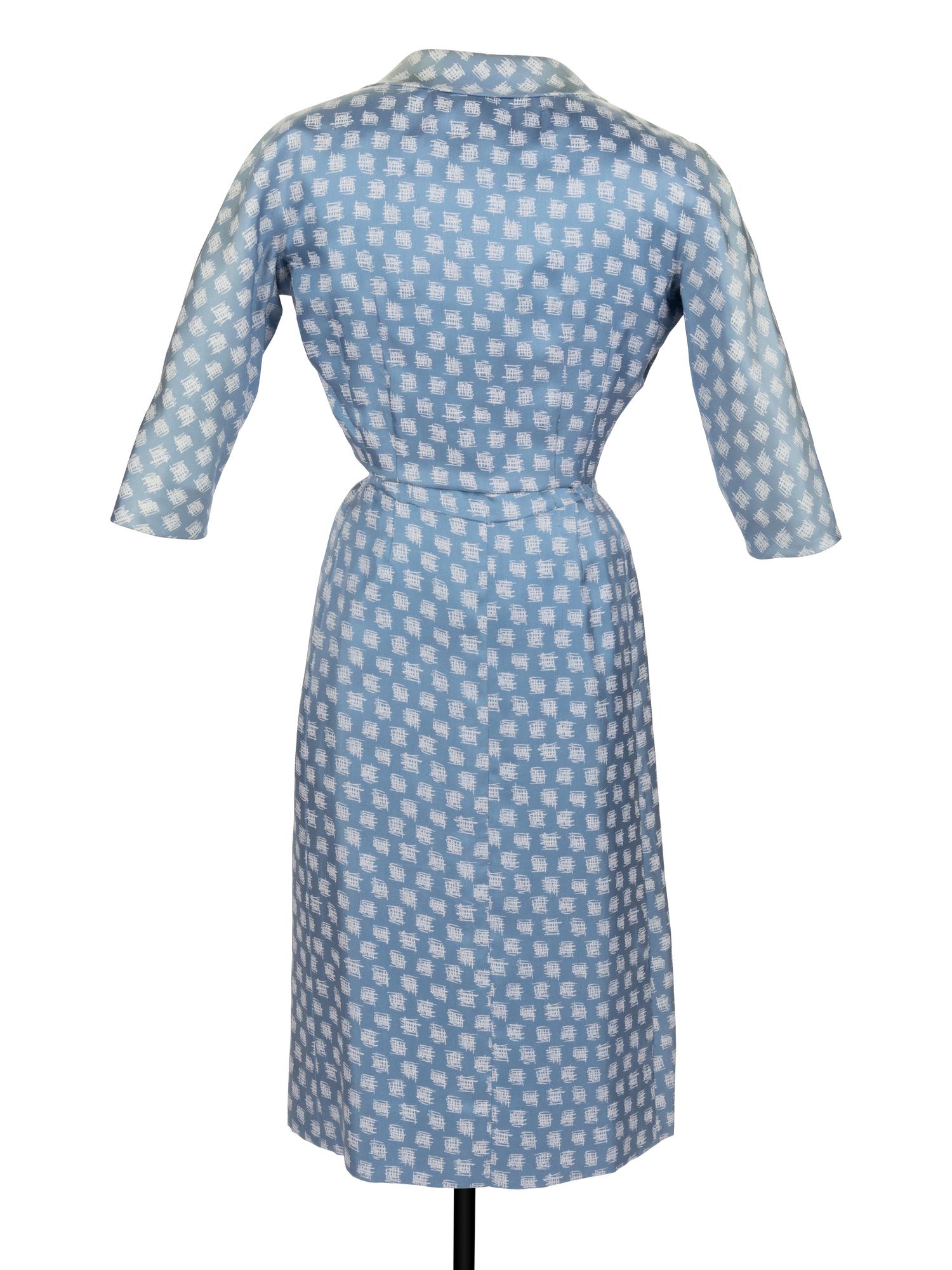 Balenciaga Printed Day Dress and Jacket, 1950-60s