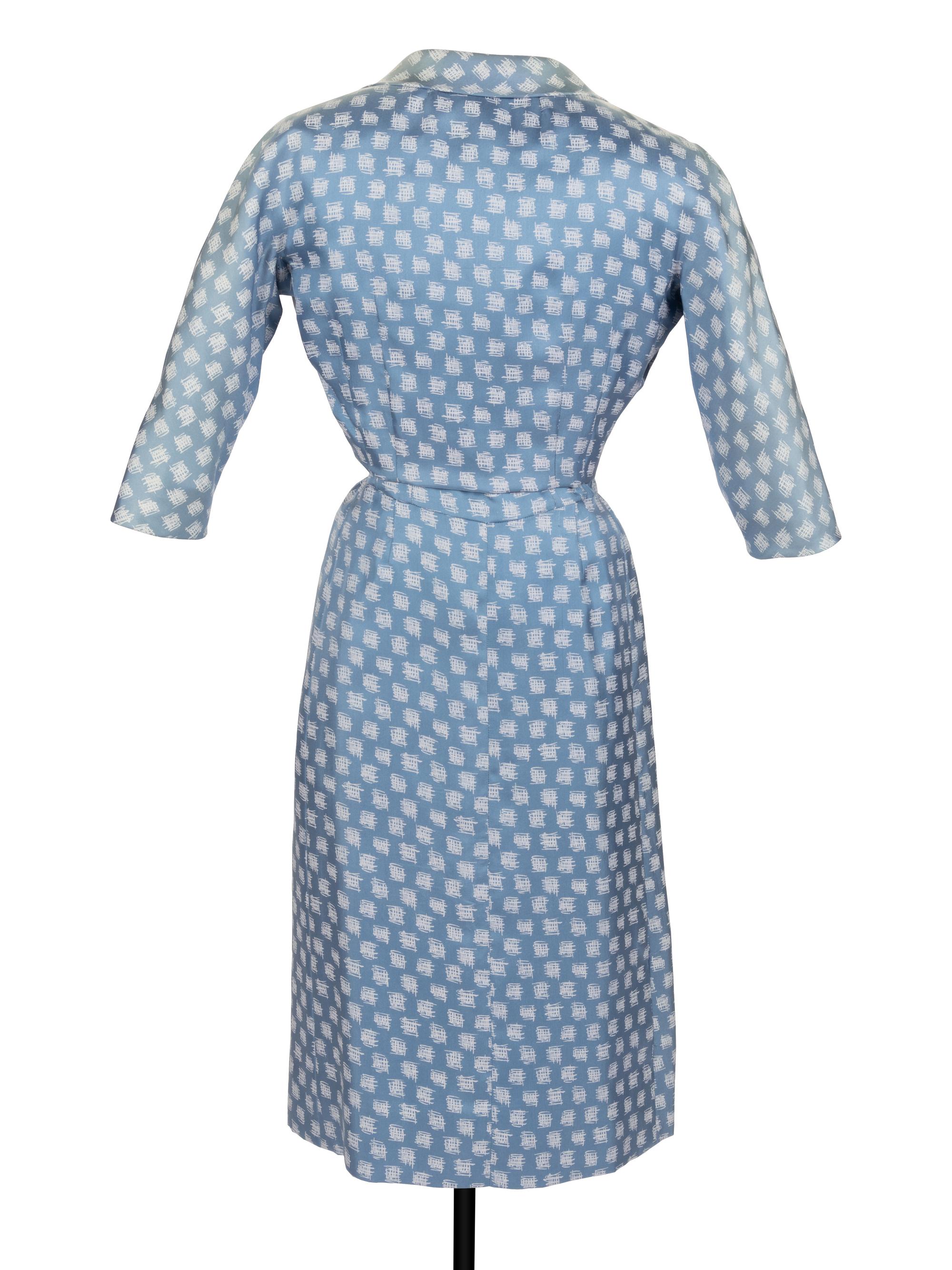Balenciaga Printed Day Dress and Jacket, 1950-60s