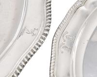 Two George III Sterling Silver Oval Serving Platters