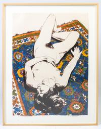 Philip Pearlstein, (American, b. 1924), Figure Lying on Rug, 1970