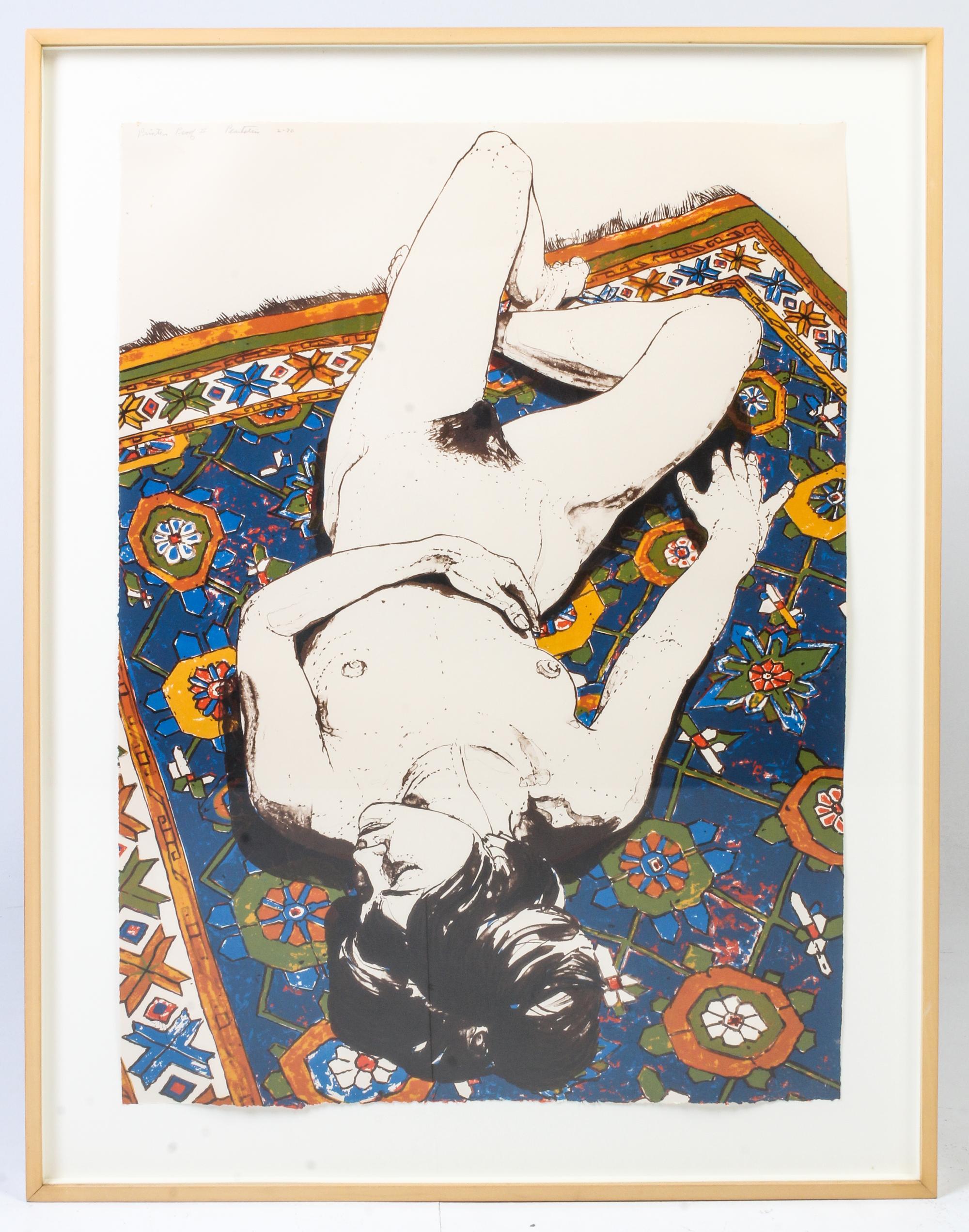 Philip Pearlstein, (American, b. 1924), Figure Lying on Rug, 1970