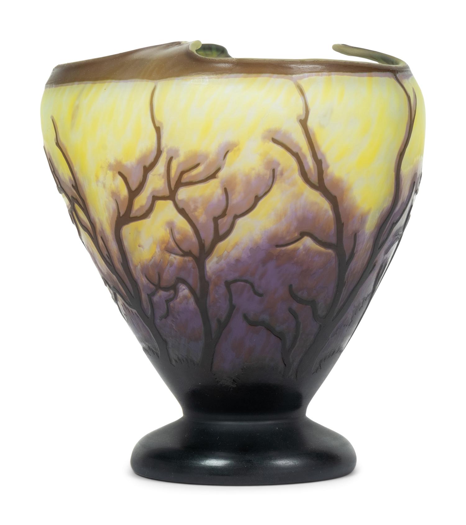 A Frosted Cameo Glass Vase