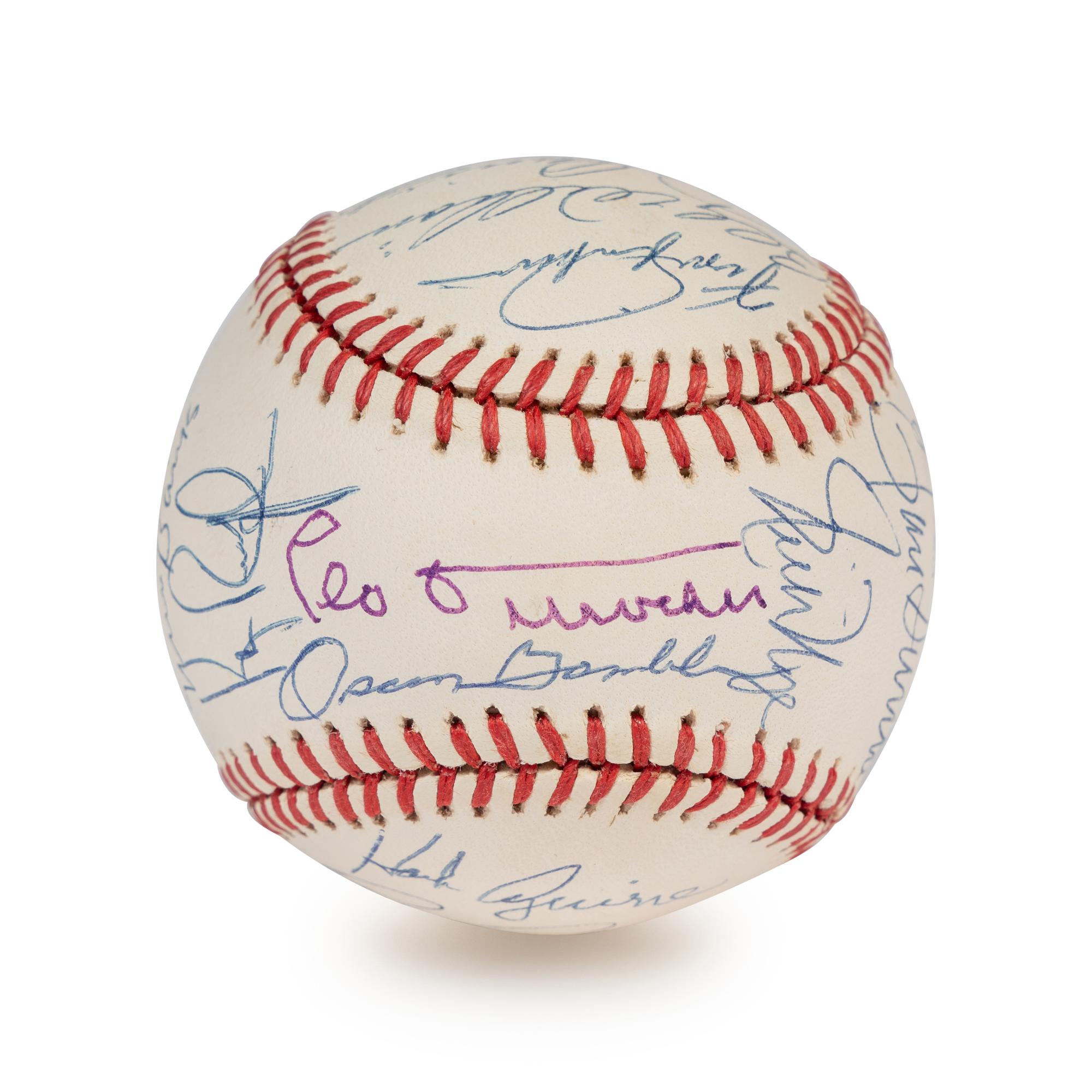 A 1969 Chicago Cubs Team Signed Autograph Baseball (Beckett Authentication Services Letter),