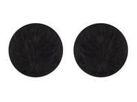 Two Lalique Black Glass Plates: Alques — 20TH CENTURY