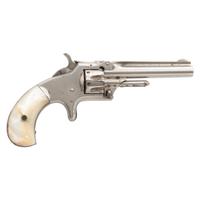 Smith & Wesson Model 1 3rd Issue Nickel Revolver with Pearl Grips