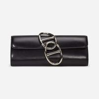 A black calf leather clutch with palladium hardware, Hermès Egee, 2012
