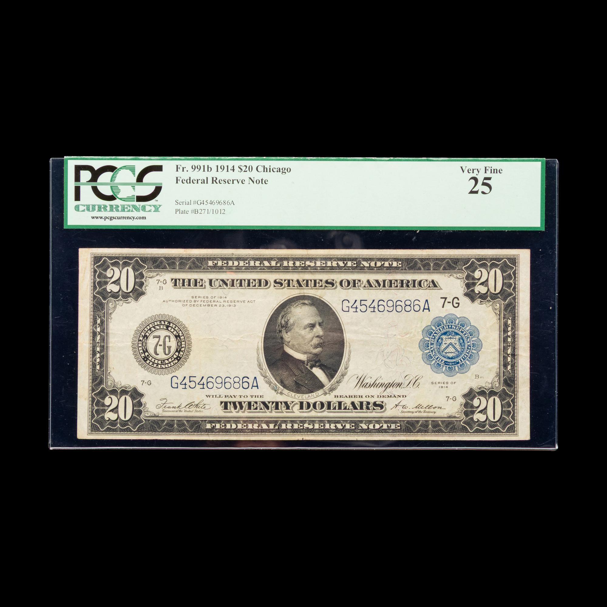 A Series 1914 $20 Federal Reserve Note [PCGS-C VF25]
