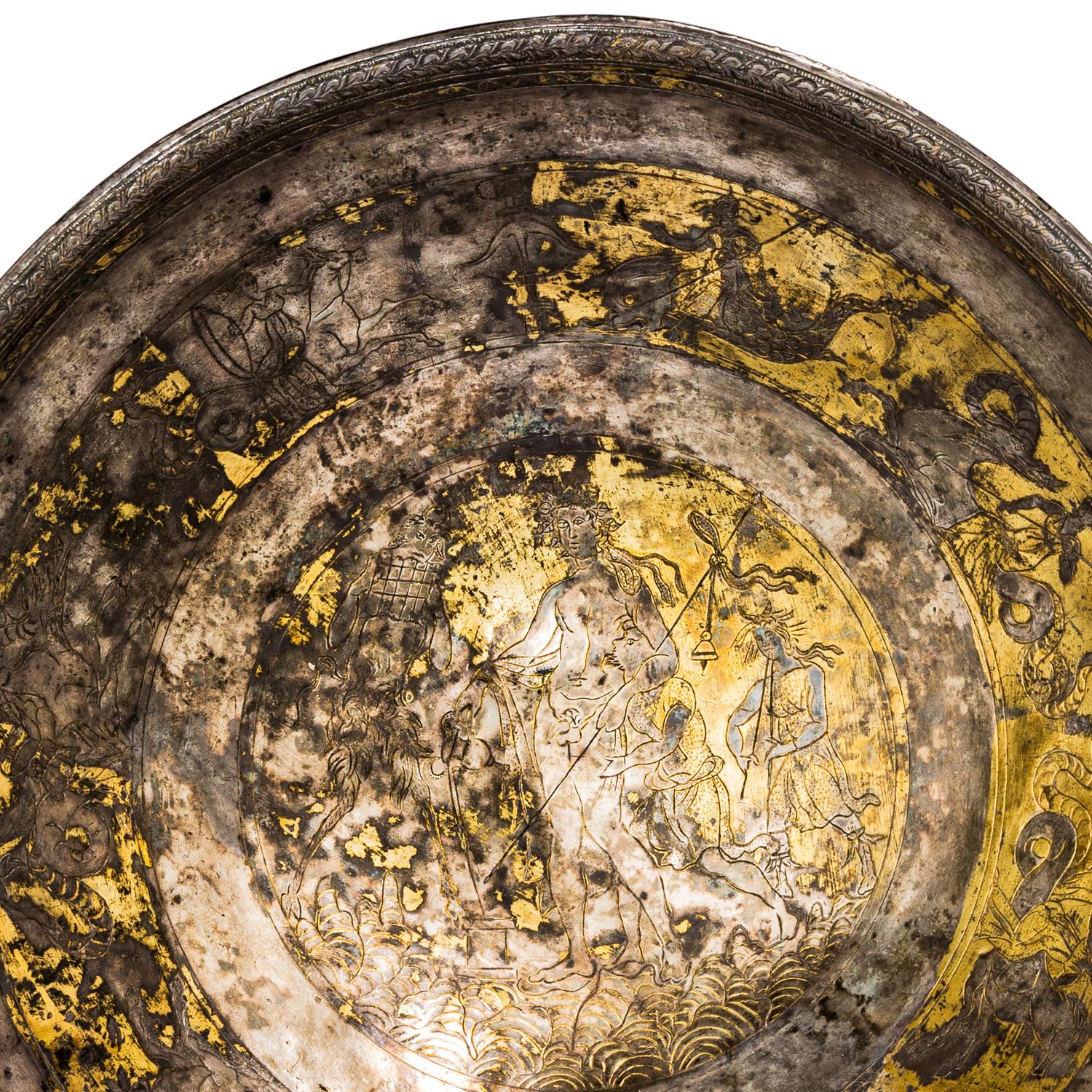 A Hellenistic Gilt-Silver Cup with Dionysos and Marine Thiasos