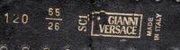 A Gianni Versace Black Patent Croc Embossed Belt, Size 65/26.