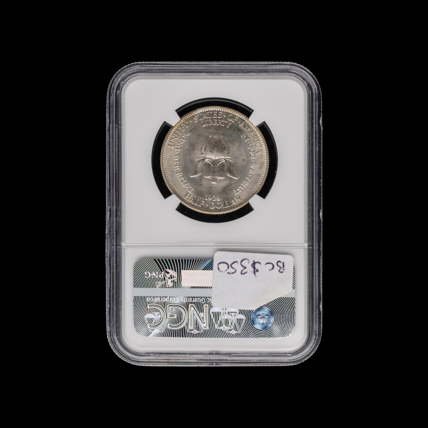 A 1938 New Rochelle Commemorative 50c Coin [NGC MS64+]