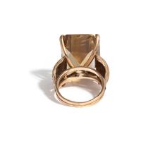 YELLOW GOLD AND CITRINE RING