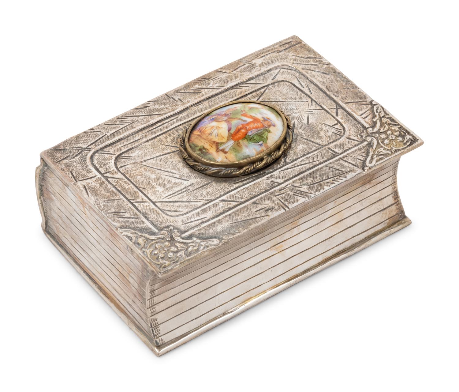 A German Silver Filigree Mounted Singing Bird Automaton Box