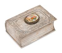 A German Silver Filigree Mounted Singing Bird Automaton Box