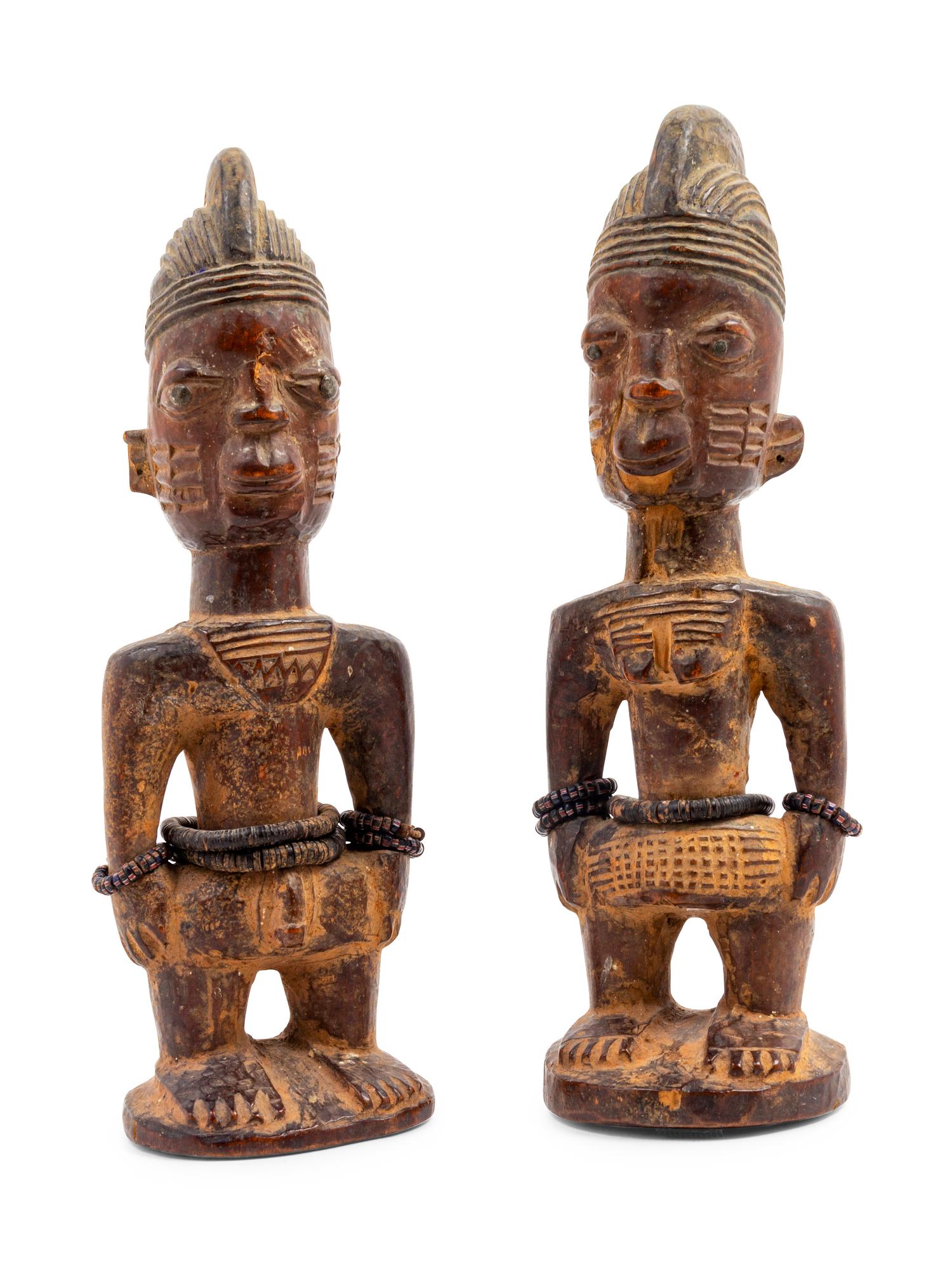 Two Pairs of Yoruba Ibeji Twin Figures