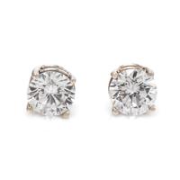 SIDNEY GARBER, DIAMOND STUD EARRINGS