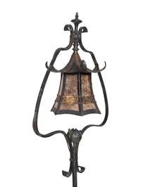 An Arts & Crafts Wrought Iron Floor Lamp