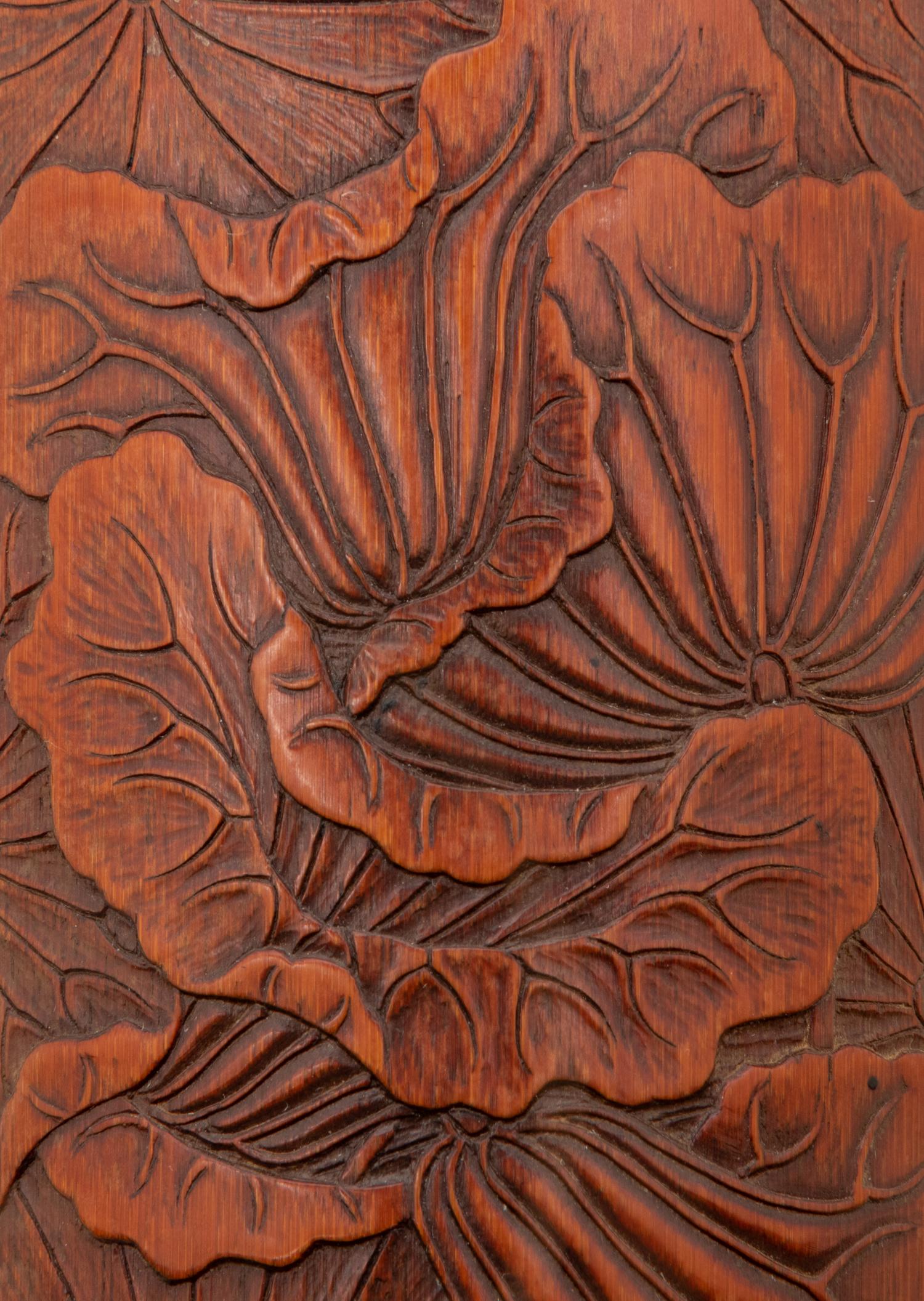Two Chinese Carved Wood Wrist Rests