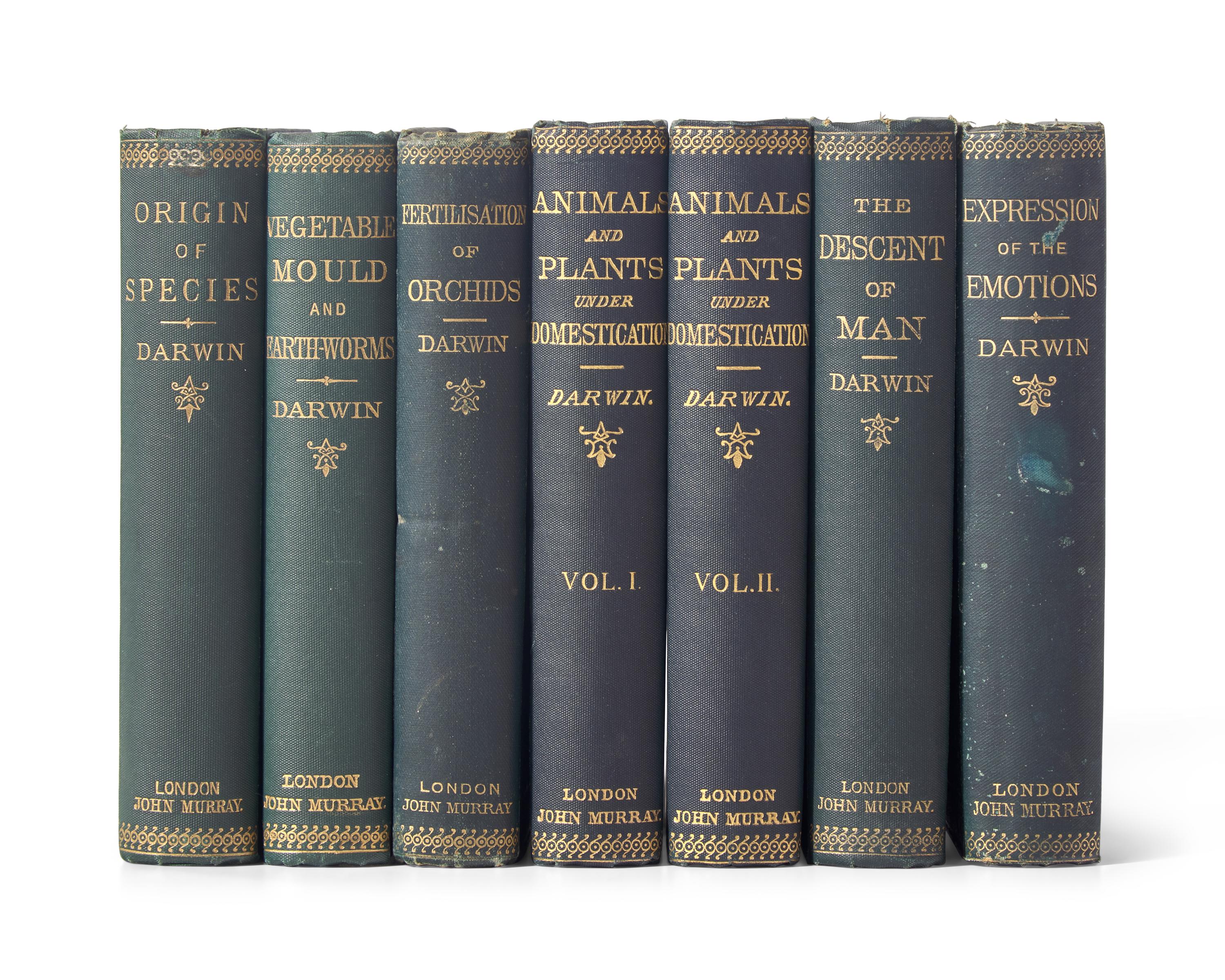 [Science, Medicine & Mathematics] Darwin, Charles. Group of 6 Early Editions in 7 Volumes