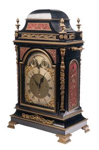 A George III Gilt Bronze Mounted Ebonized Musical Clock