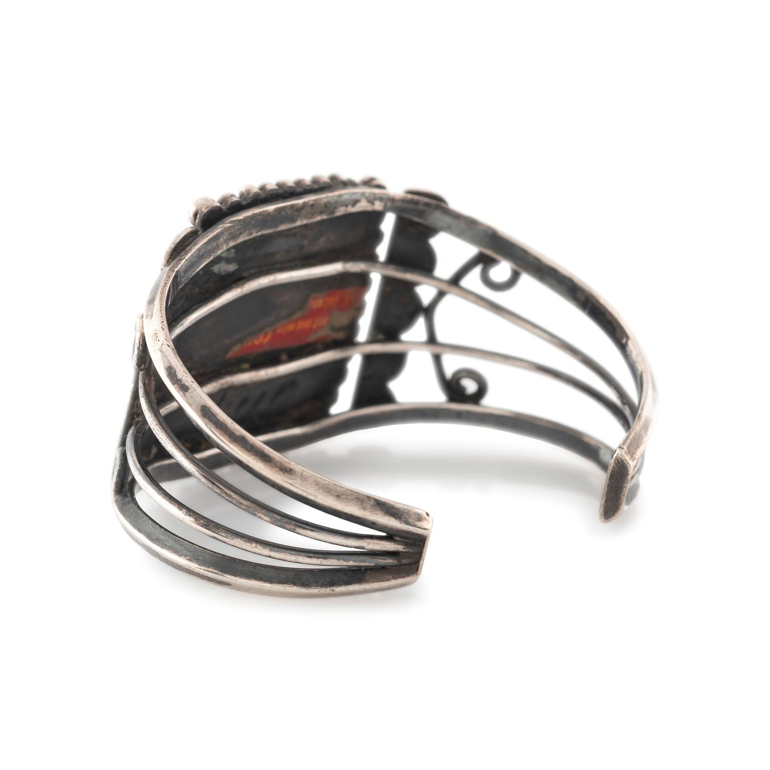 Navajo Silver and Turquoise Cuff Bracelet