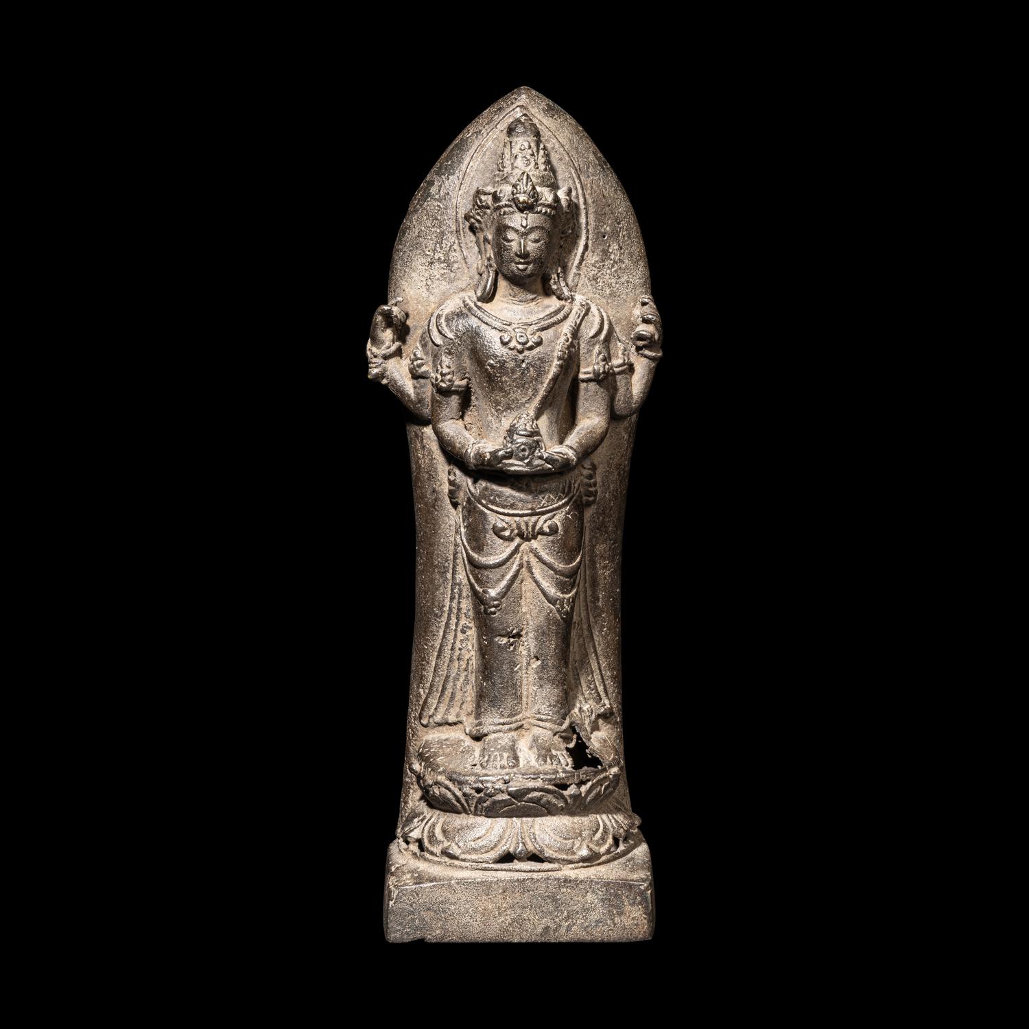 A Bronze Figure of Shiva, Possibly East Java, 13th-14th Century 或東爪哇 十三-十四世紀 青銅濕婆立像