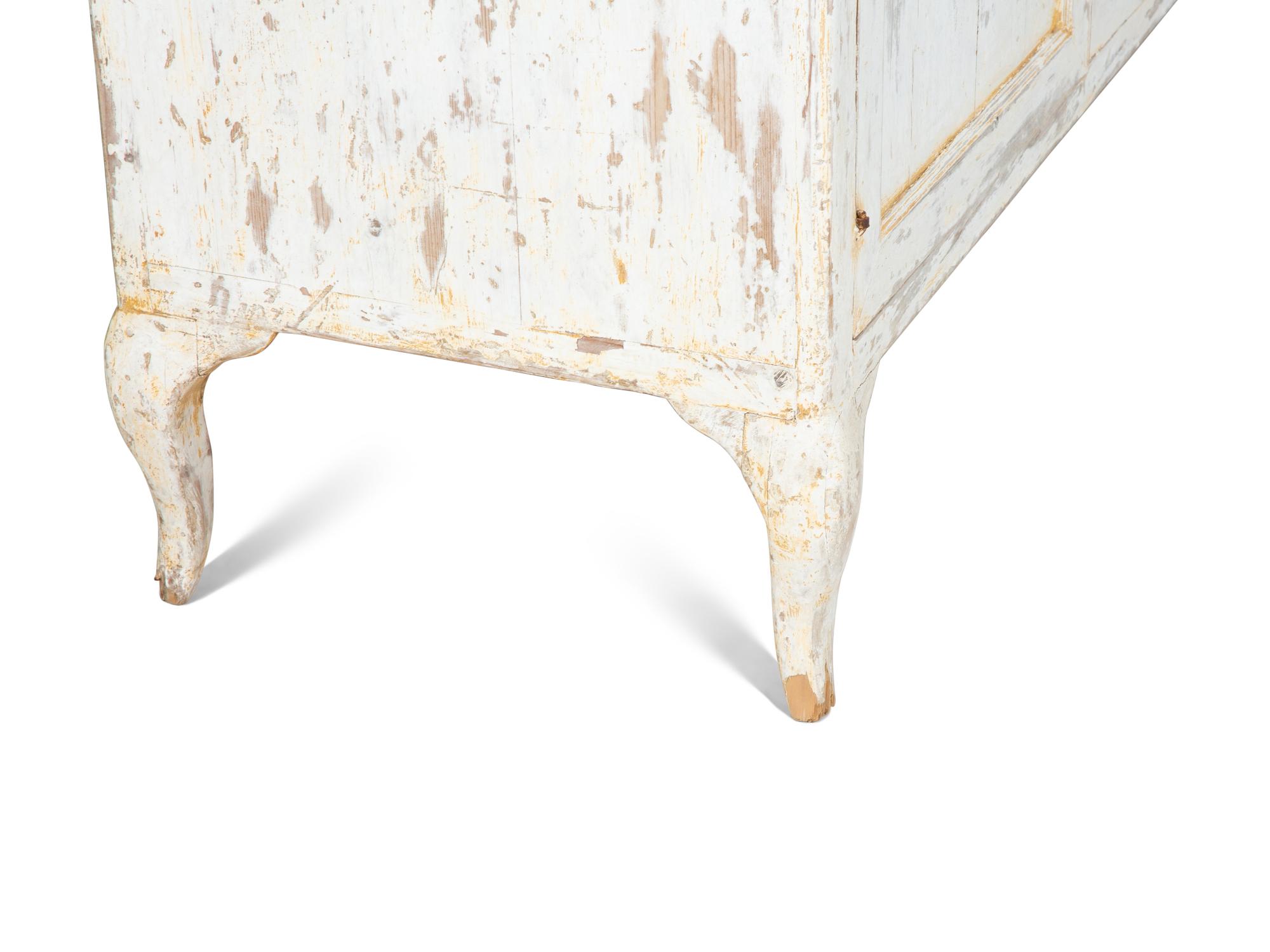 A French Provincial White-Painted Serving Cabinet
