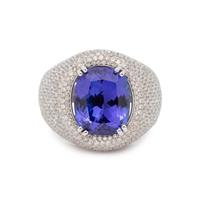 TANZANITE AND DIAMOND RING