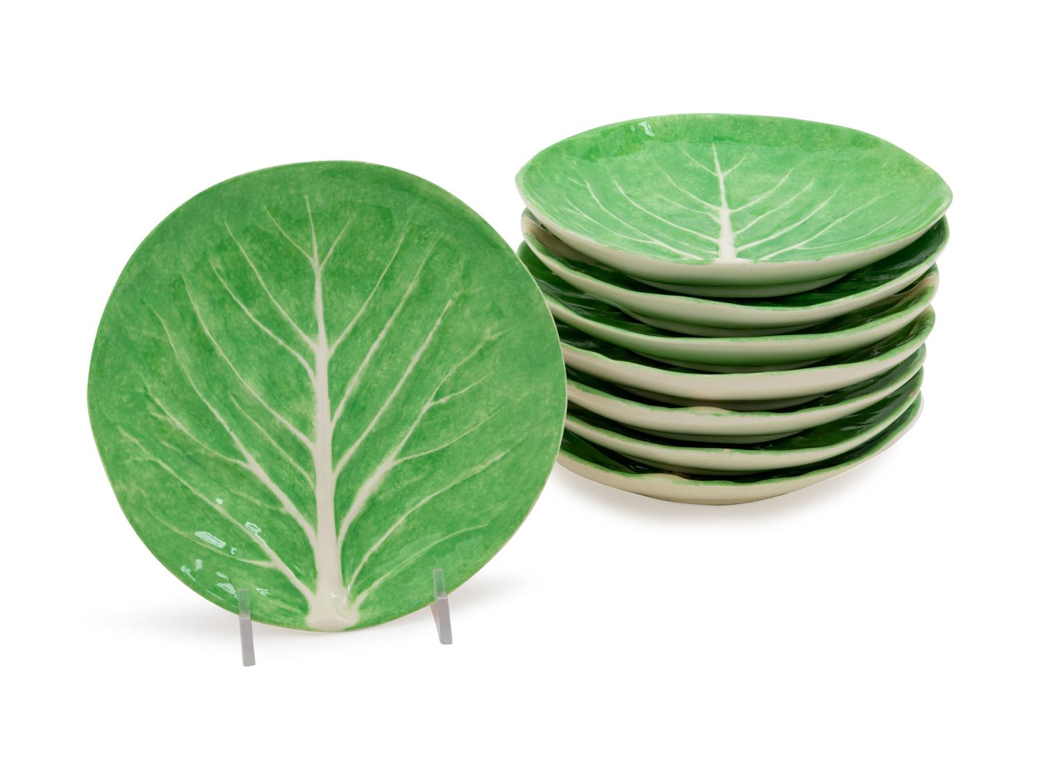Eight Dodie Thayer Lettuceware Bread and Butter Plates